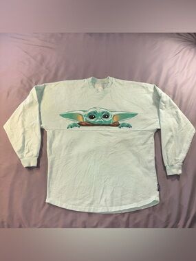 Disney Star Wars The Mandalorian Grogu Spirit Jersey Size Small Green Baby Yoda